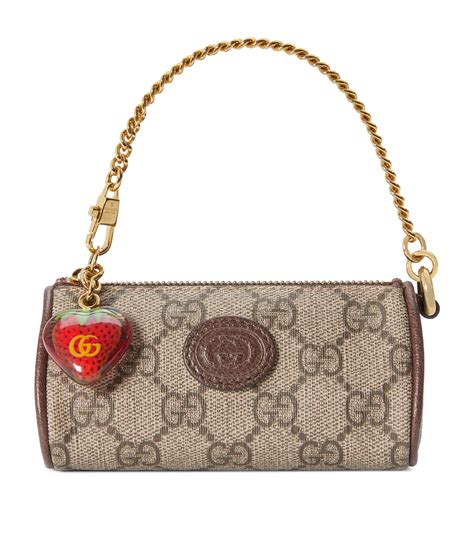 gucci strawberry keychain wallet|gucci wallet with coin pouch.